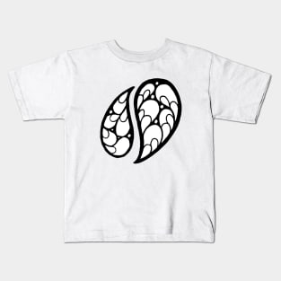 Two Tree Leaves Doodle Art Kids T-Shirt